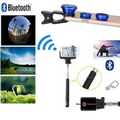 iBank(R)Selfie Stick + Fisheye Wide Angle Camera Lens